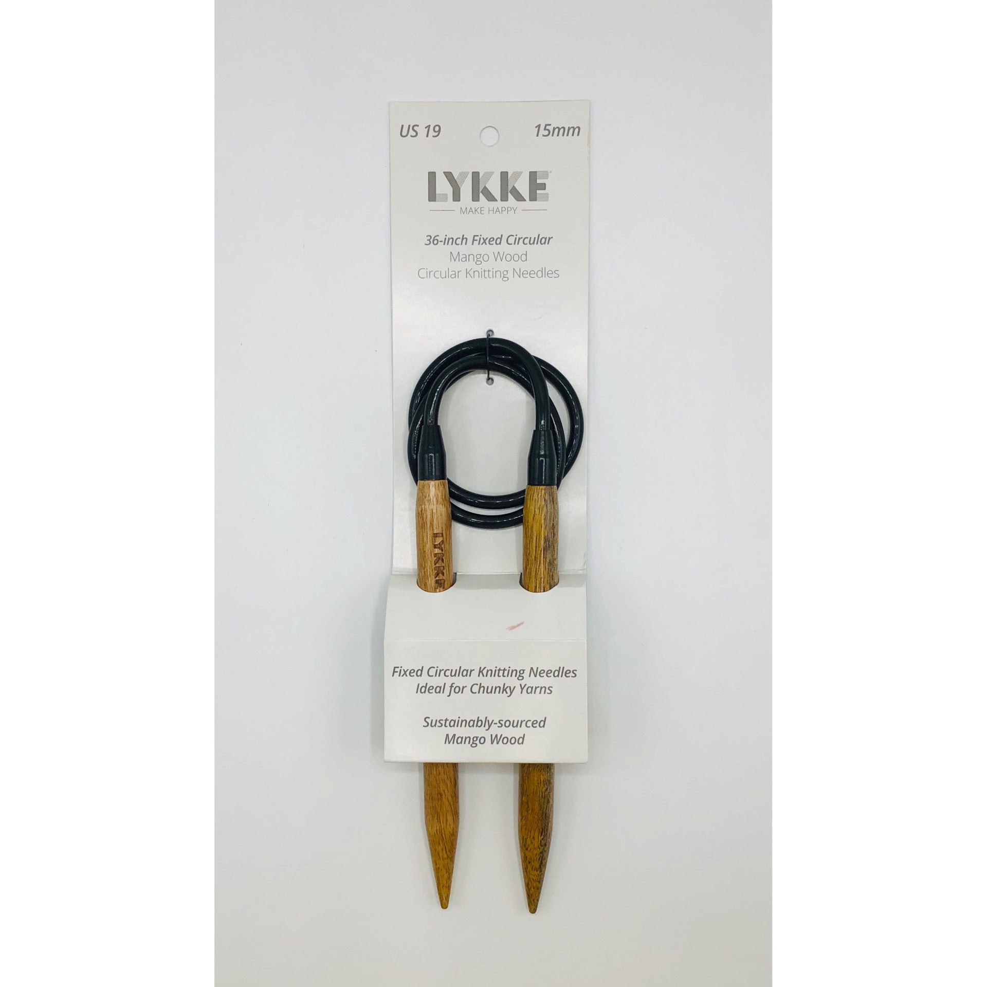 LYKKE Driftwood 9 Inch Fixed Circular Knitting Needles 3.25mm