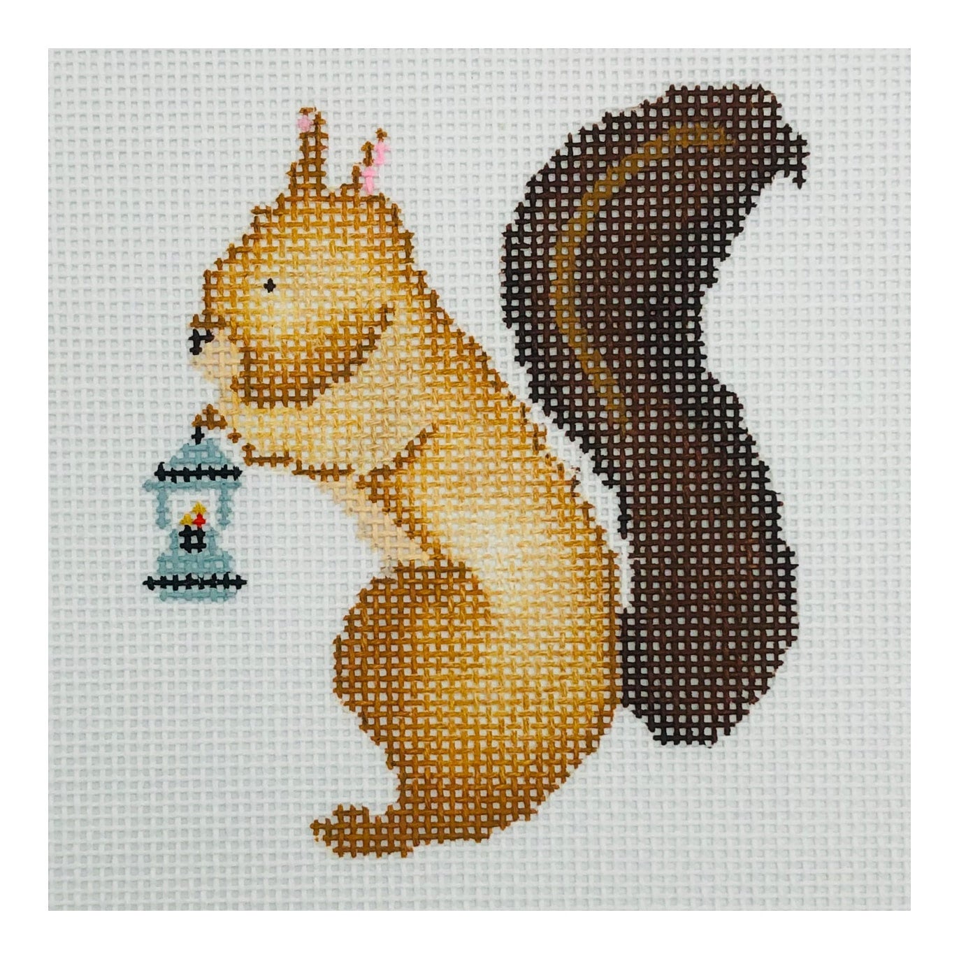 Mini Curly-Q's 2532 Squirrel Needlepoint Ornament Kit NMI